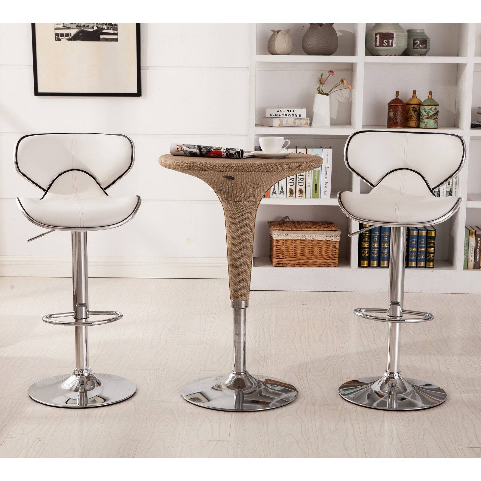 Adjustable Masaccio Bar Stool (Set of 2) - Homio Decor