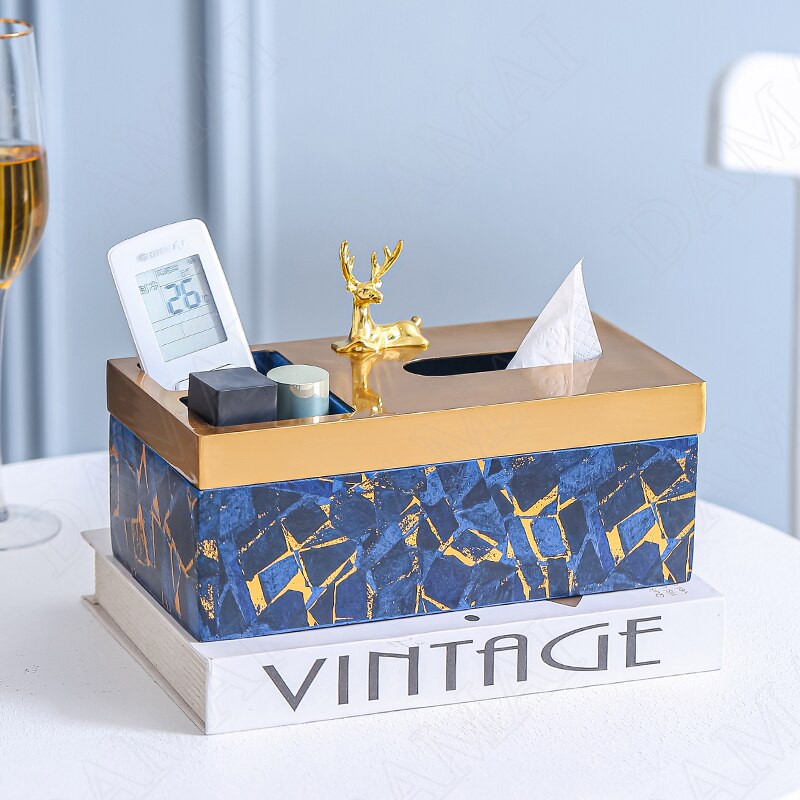 Golden Deer Decorative Tissue Box - Homio Decor