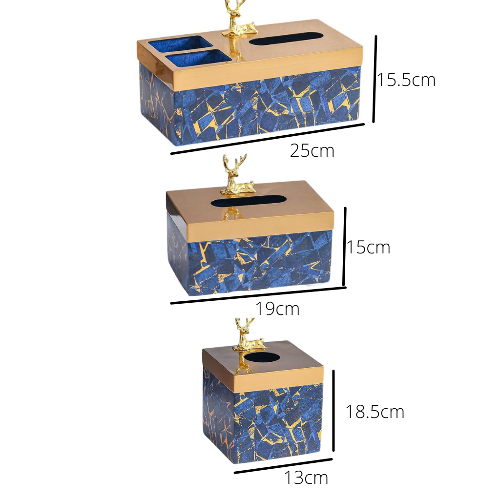 Golden Deer Decorative Tissue Box - Homio Decor