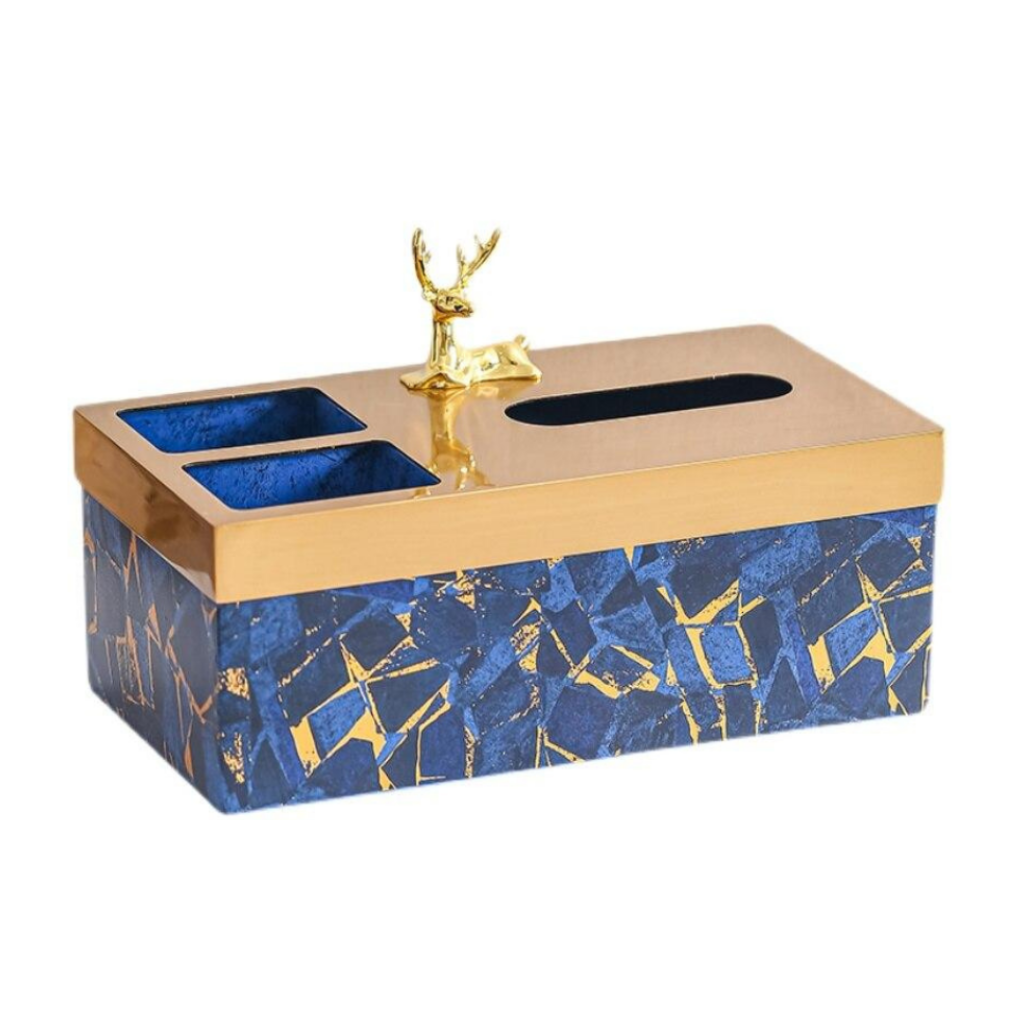 Golden Deer Decorative Tissue Box - Homio Decor