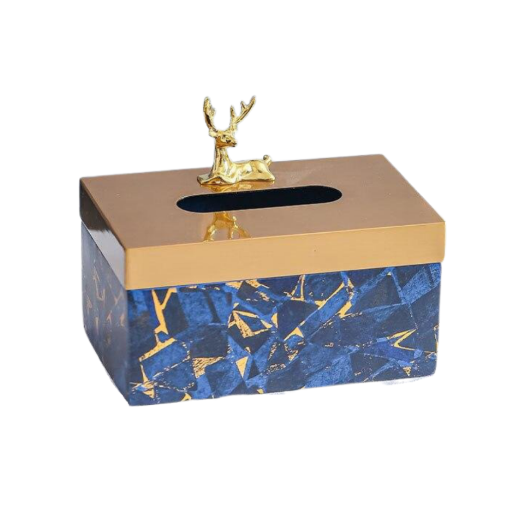 Golden Deer Decorative Tissue Box - Homio Decor