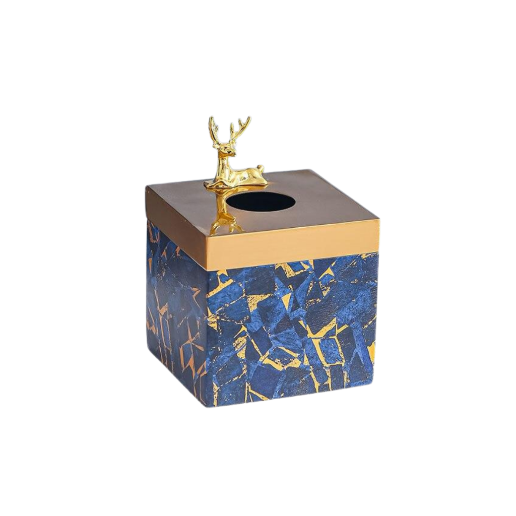 Golden Deer Decorative Tissue Box - Homio Decor