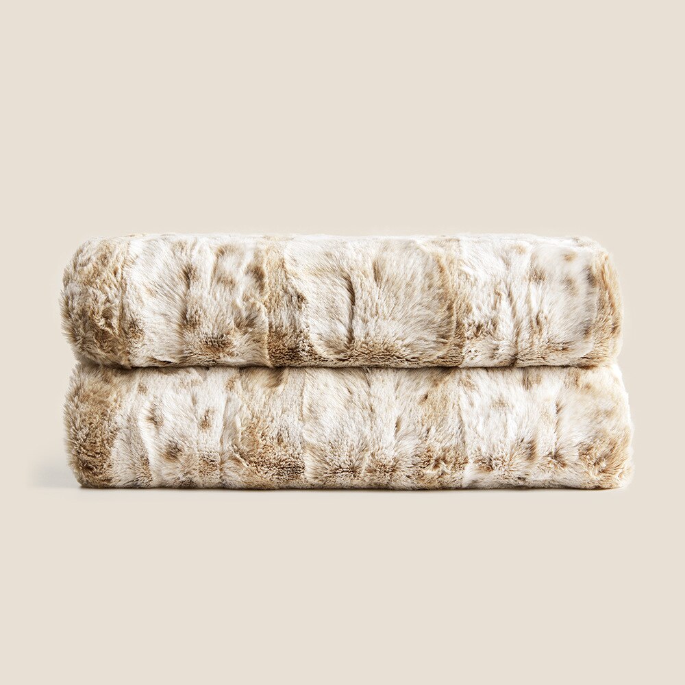 Leopard Pattern Fur Blanket - Homio Decor