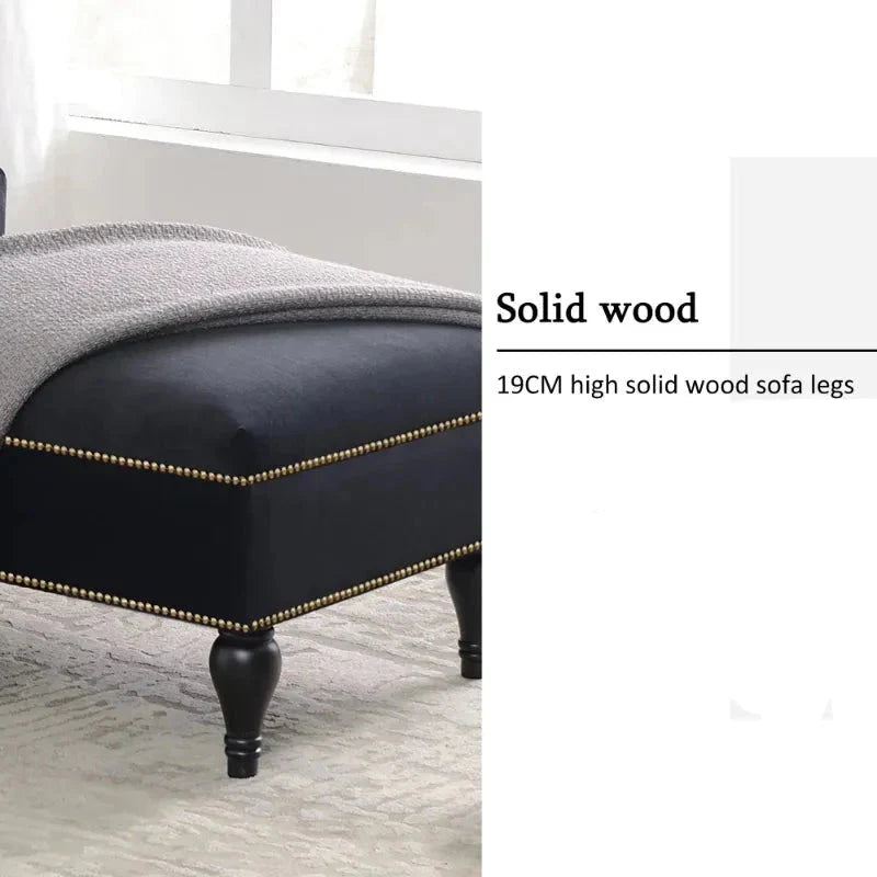 Right Arm Victorian Velvet Chaise Lounge - Homio Decor