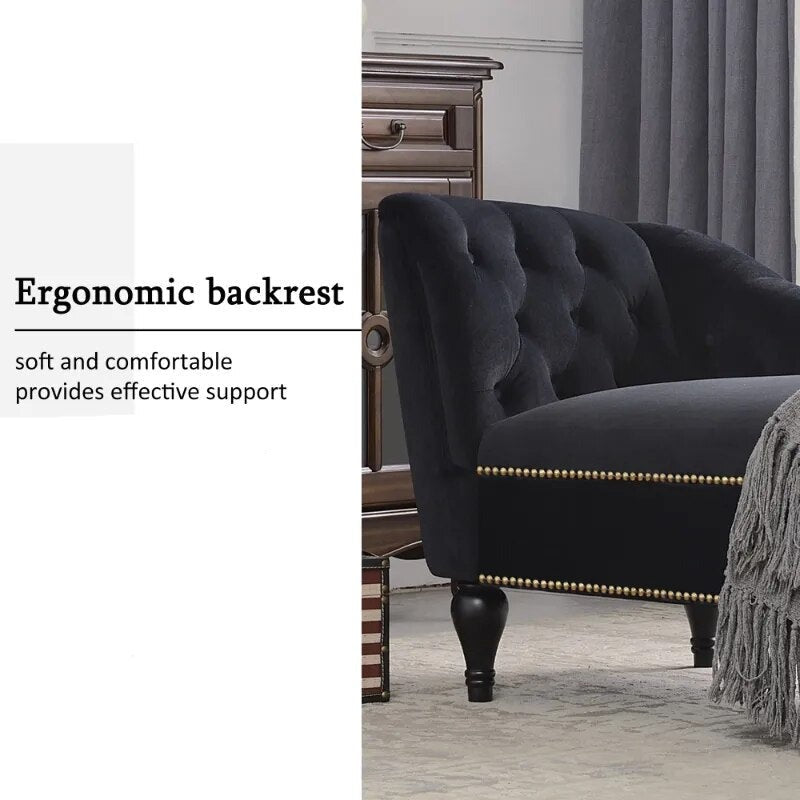 Right Arm Victorian Velvet Chaise Lounge - Homio Decor