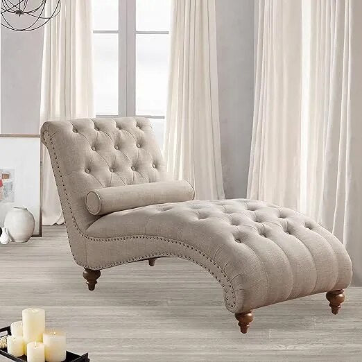 Upholstered Lounge Chair with Toss Pillow - Homio Decor
