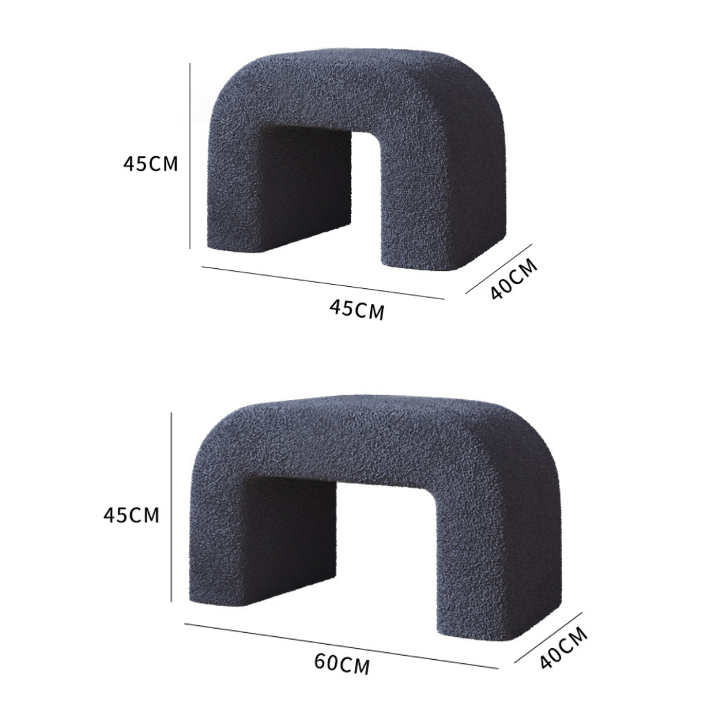 Japandi Style Teddy Bench - Homio Decor