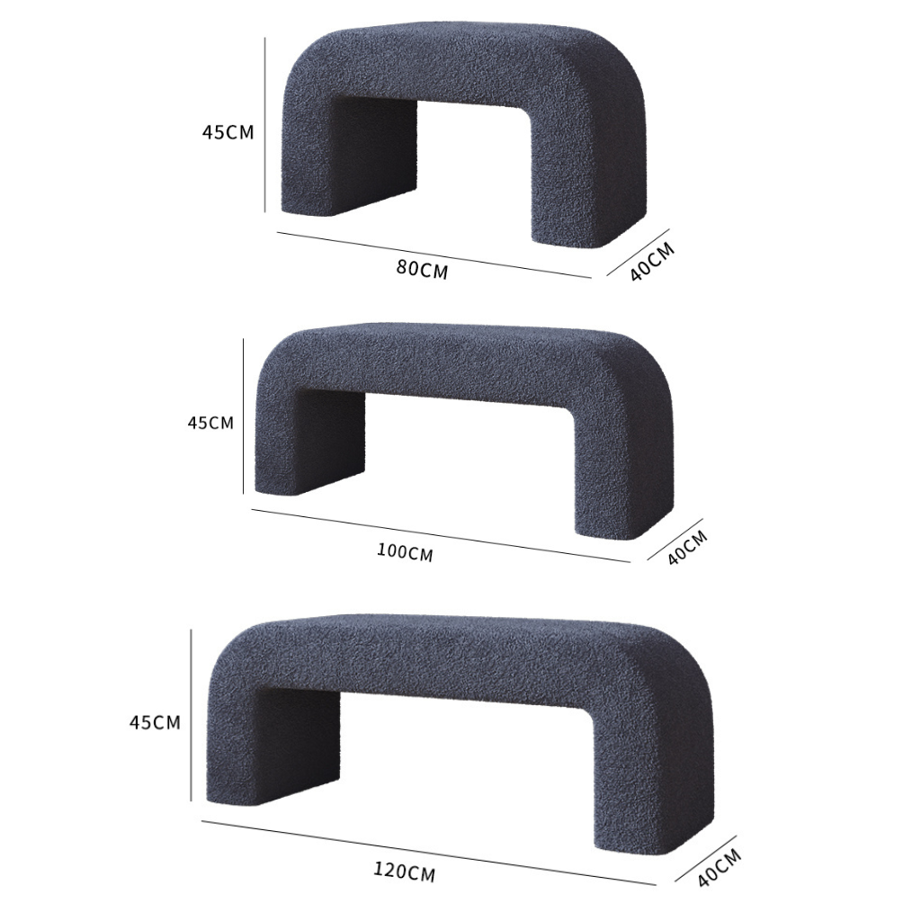 Japandi Style Teddy Bench - Homio Decor