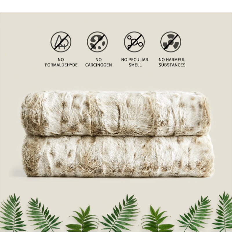Leopard Pattern Fur Blanket - Homio Decor