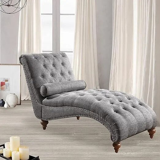 Upholstered Lounge Chair with Toss Pillow - Homio Decor