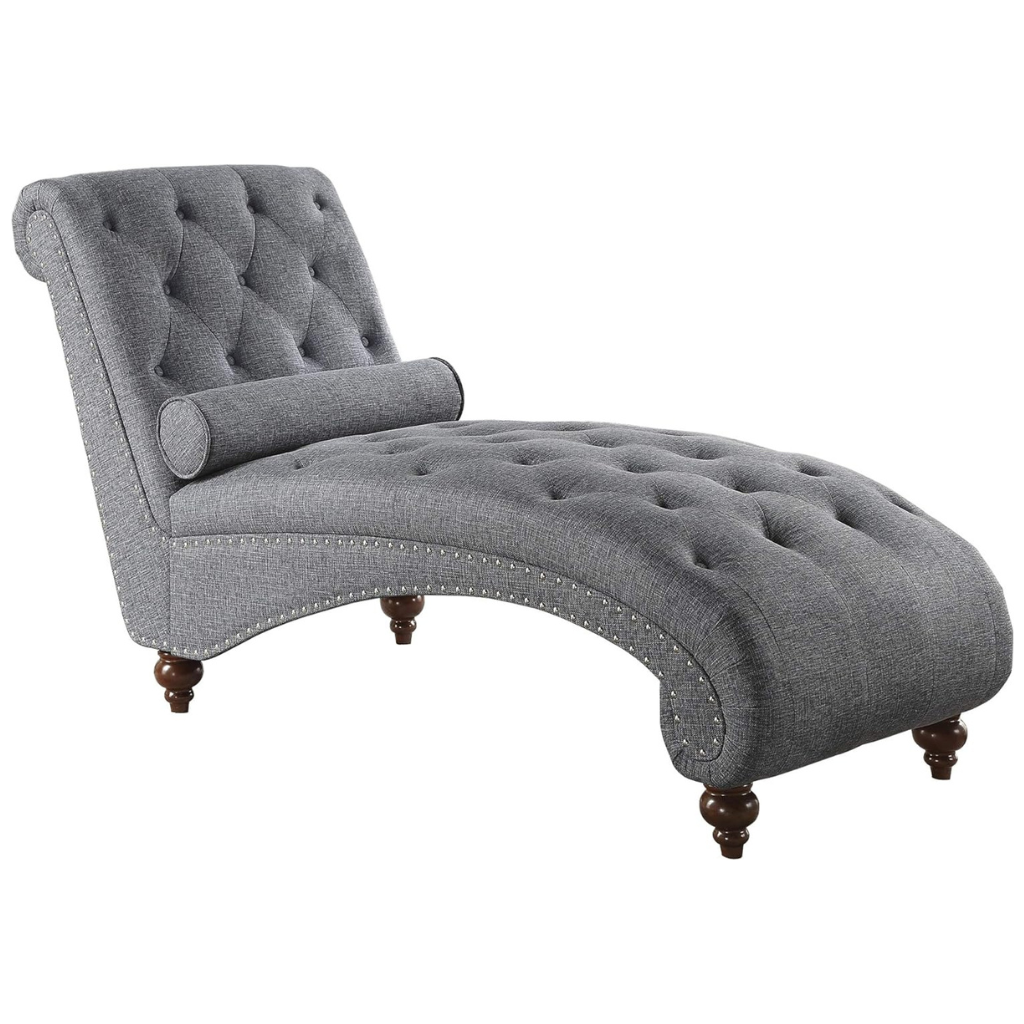Upholstered Lounge Chair with Toss Pillow - Homio Decor