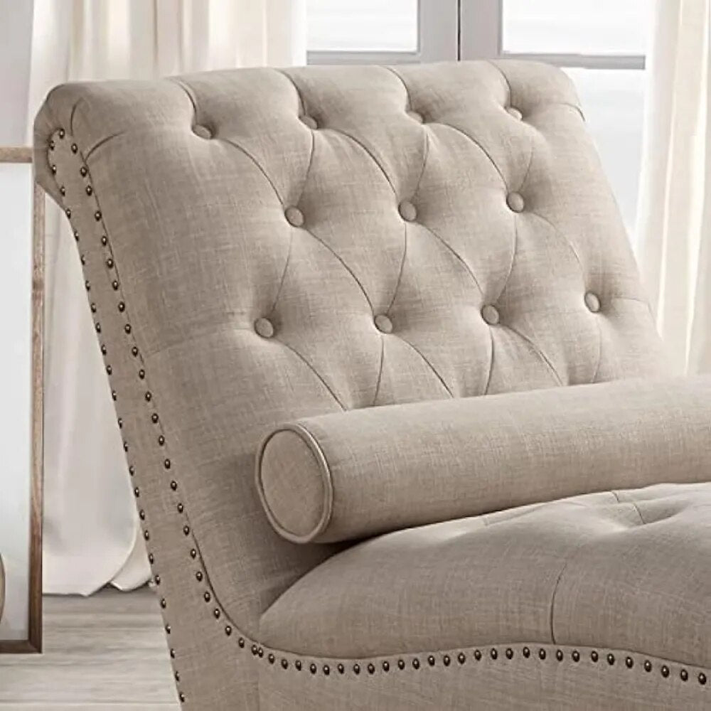Upholstered Lounge Chair with Toss Pillow - Homio Decor