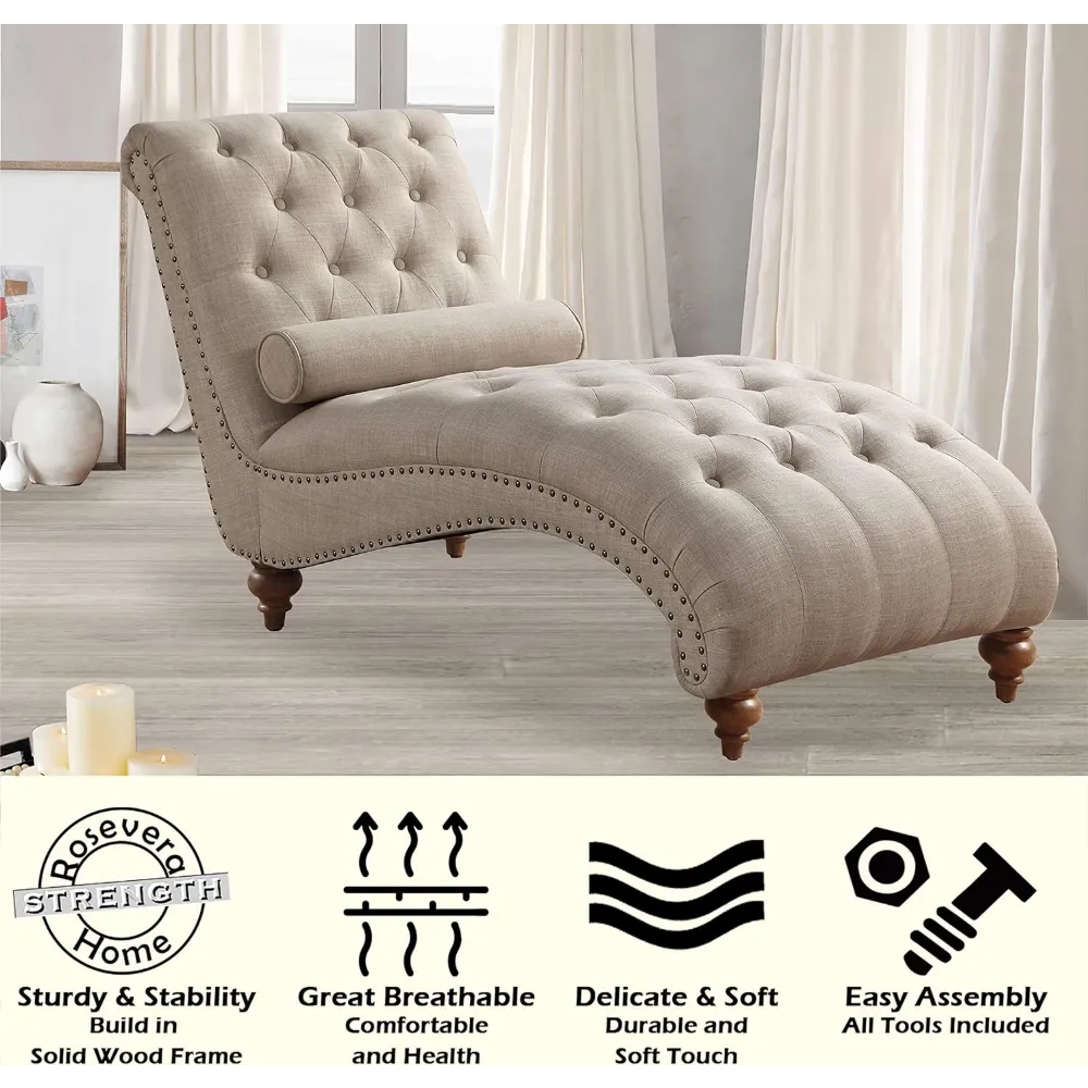 Upholstered Lounge Chair with Toss Pillow - Homio Decor
