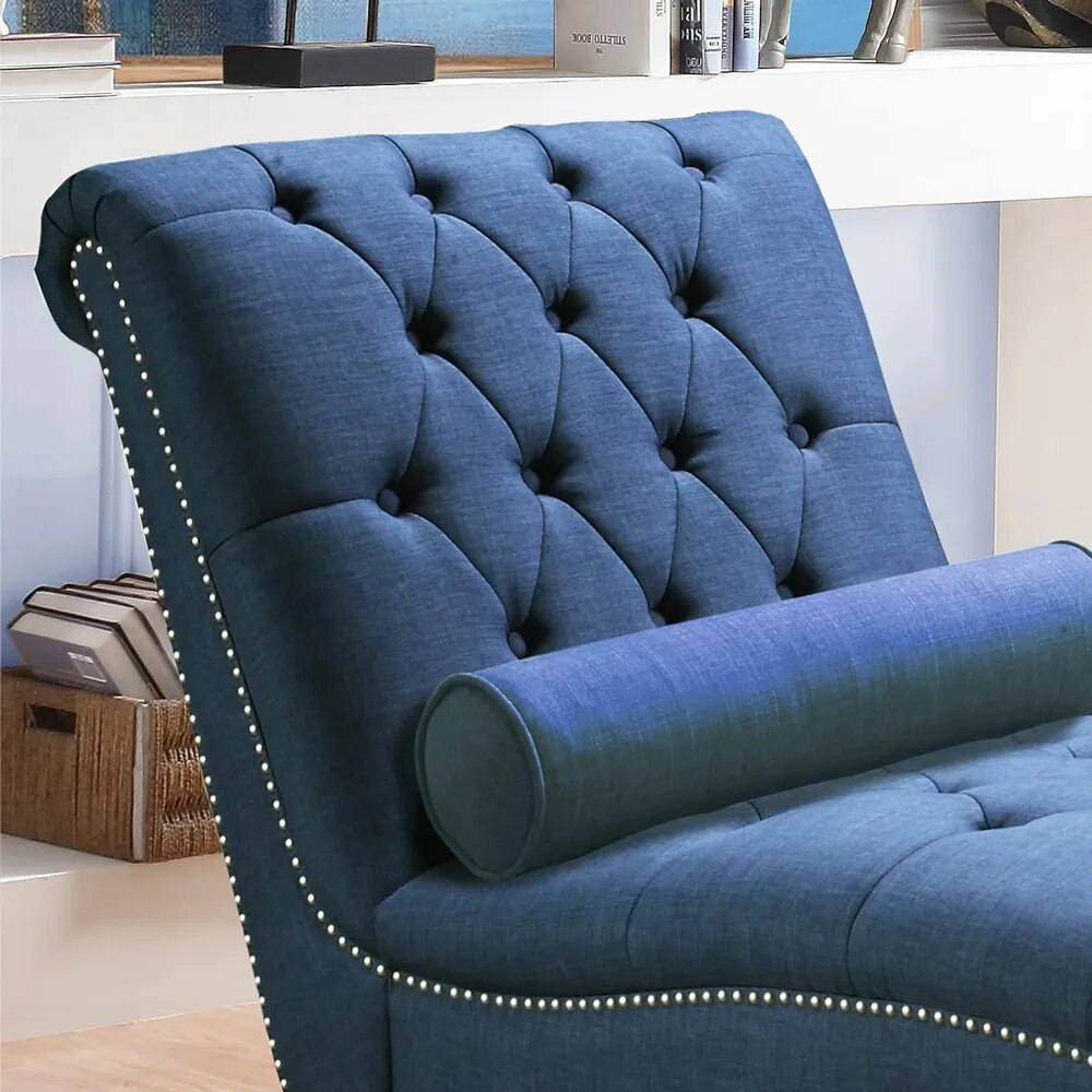 Upholstered Lounge Chair with Toss Pillow - Homio Decor