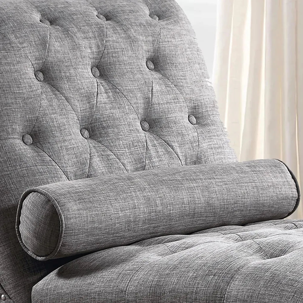 Upholstered Lounge Chair with Toss Pillow - Homio Decor