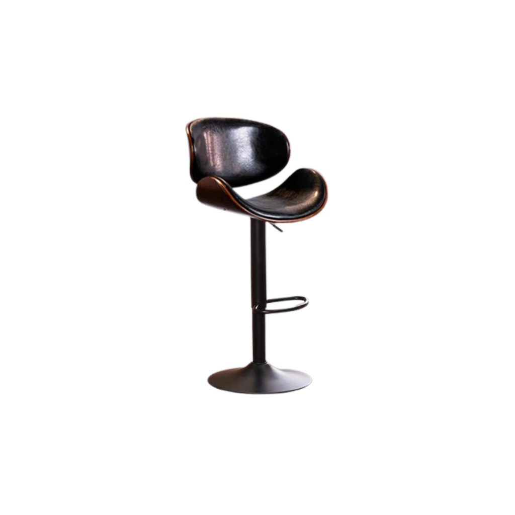 Classic Leather Bar Stool - Homio Decor