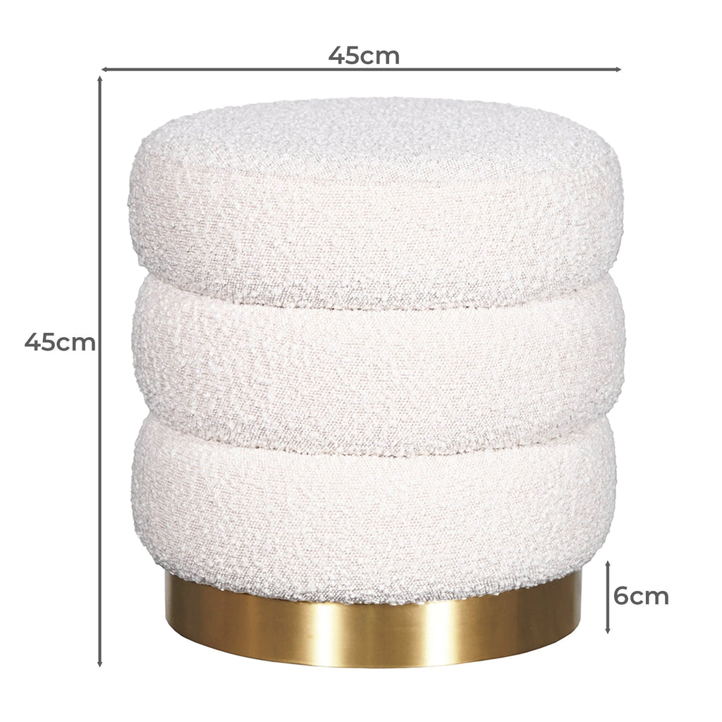 Homio Decor Boucle Curve Ottoman