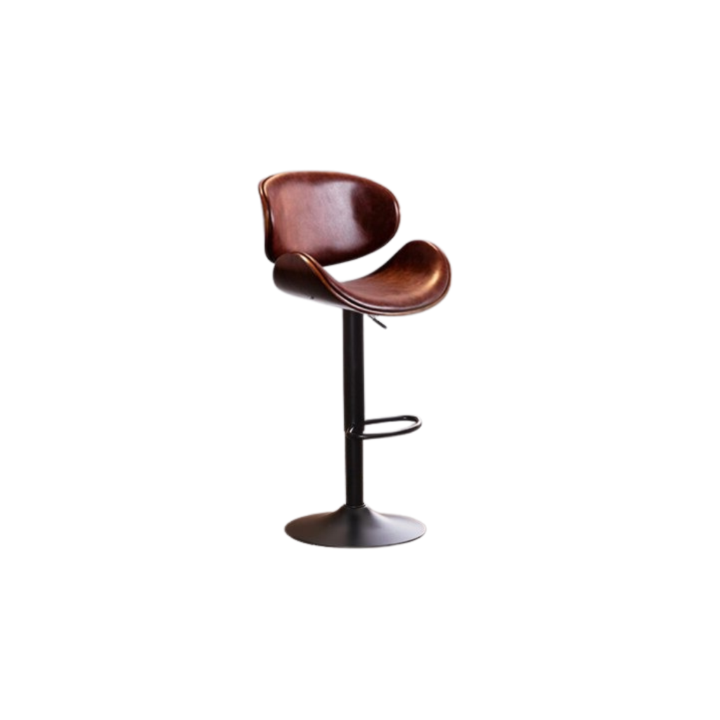 Classic Leather Bar Stool - Homio Decor