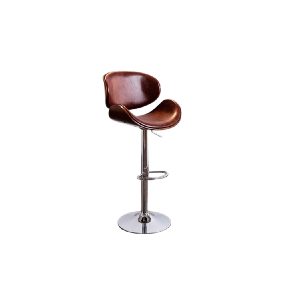 Classic Leather Bar Stool - Homio Decor