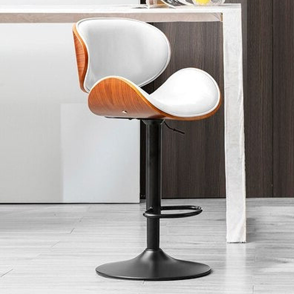 Classic Leather Bar Stool - Homio Decor
