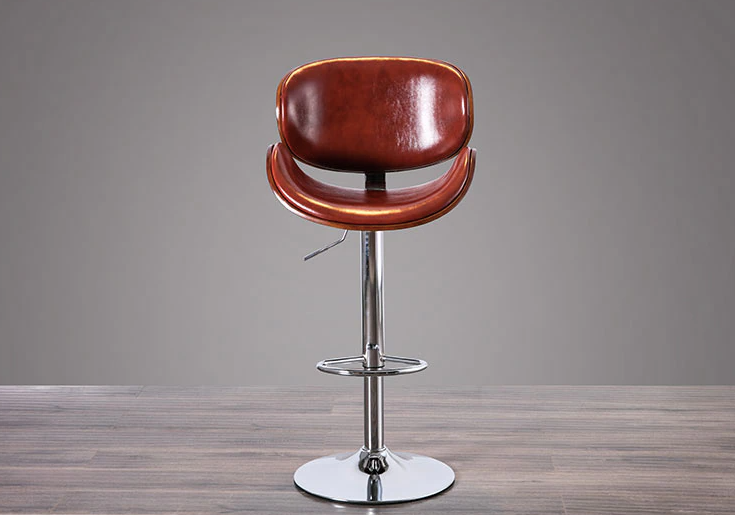 Classic Leather Bar Stool - Homio Decor