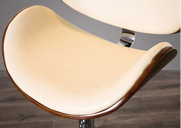 Classic Leather Bar Stool - Homio Decor