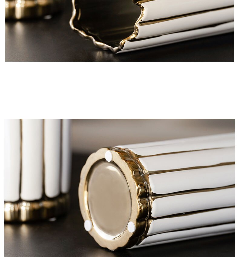 Luxury Gilded Ceramic Vase - Homio Decor