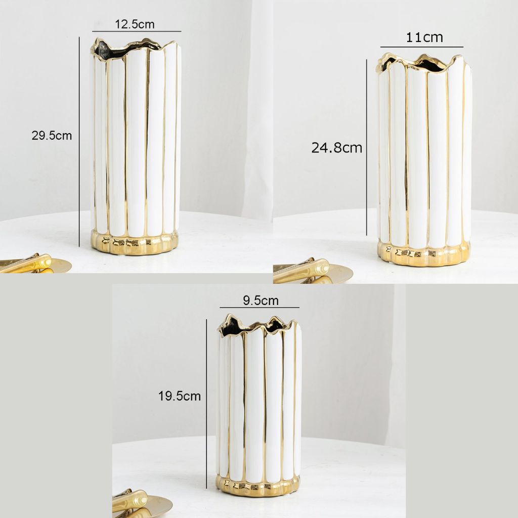 Luxury Gilded Ceramic Vase - Homio Decor