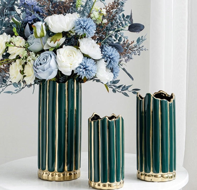 Luxury Gilded Ceramic Vase - Homio Decor