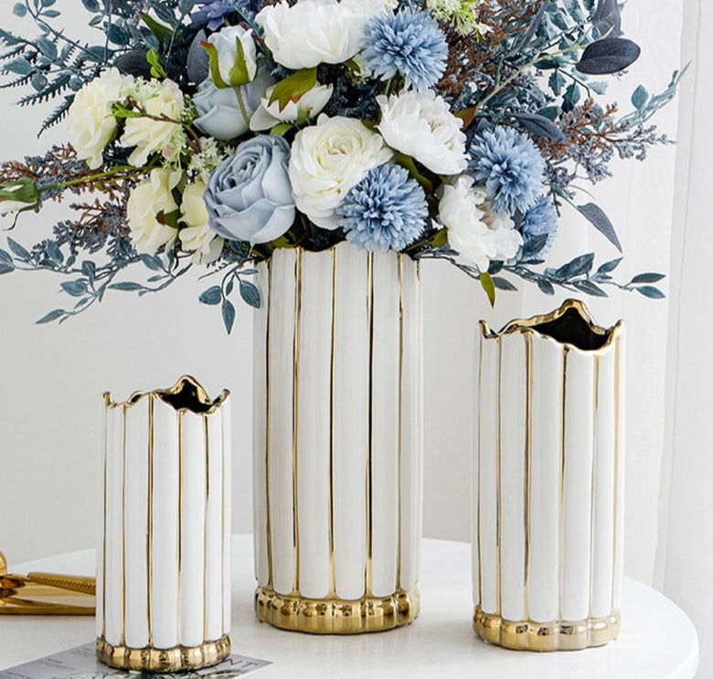 Luxury Gilded Ceramic Vase - Homio Decor