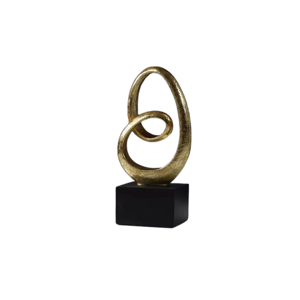 Abstract Golden Rings Sculpture - Homio Decor