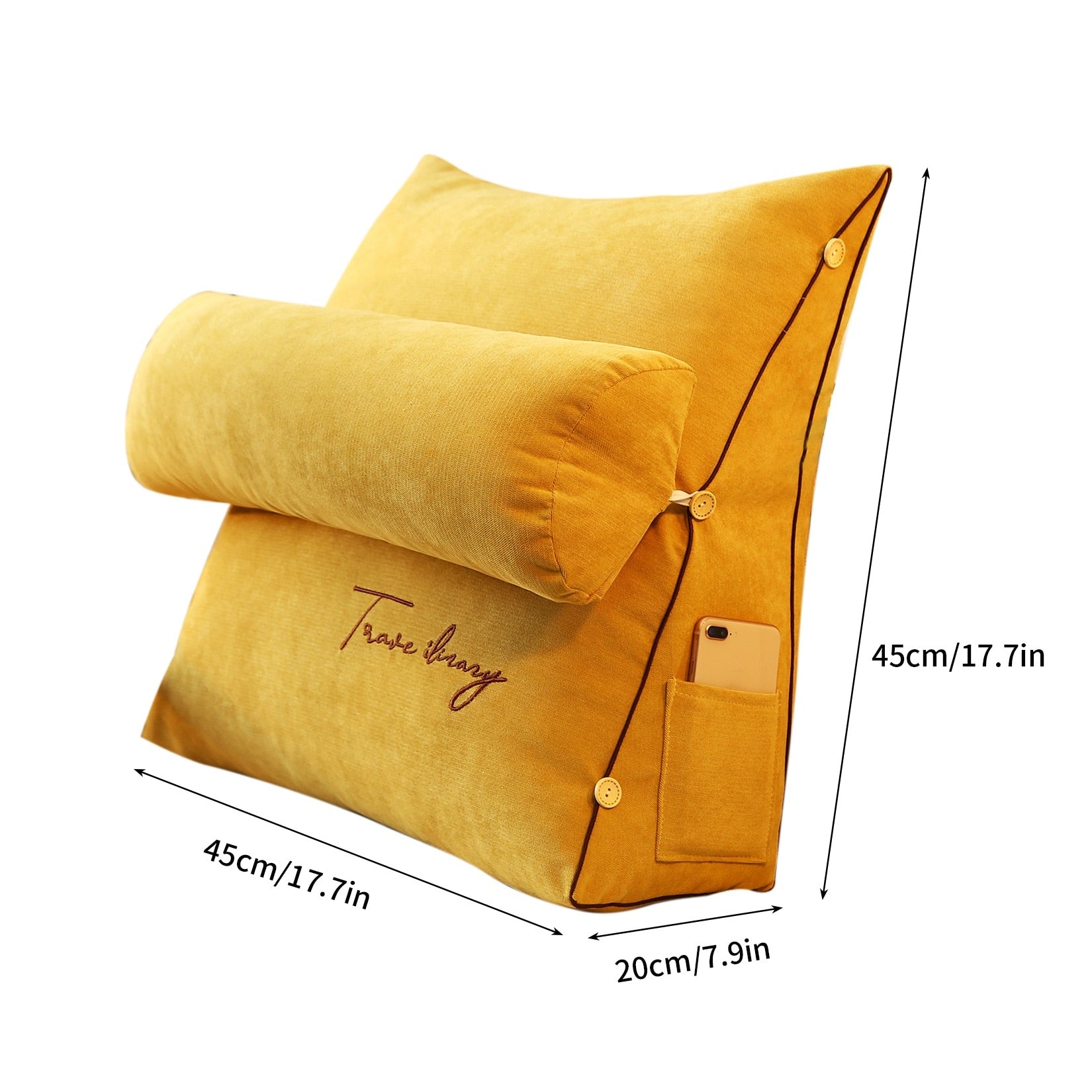 Reading Cushion with Pocket - Homio Decor