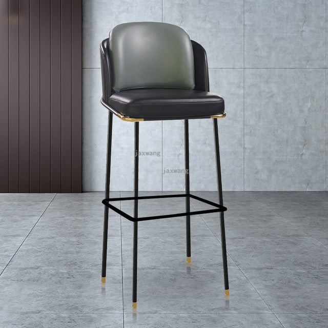 Alchemy Leather Bar Stool - Homio Decor