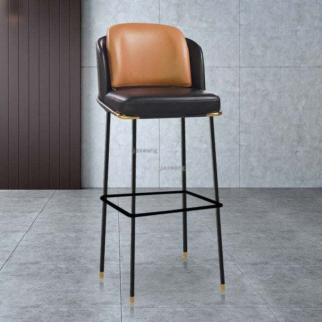 Alchemy Leather Bar Stool - Homio Decor