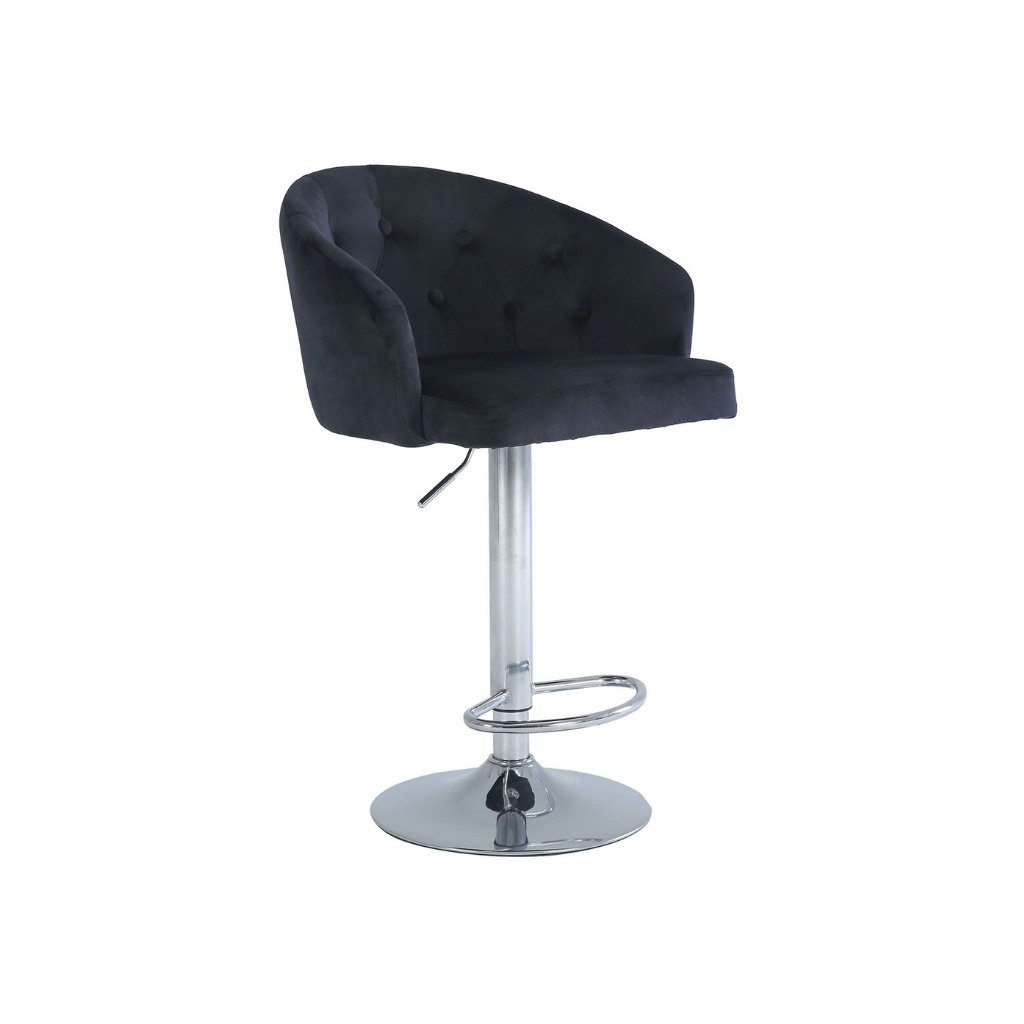 Velvet Button Tufted Bar Stool - Homio Decor