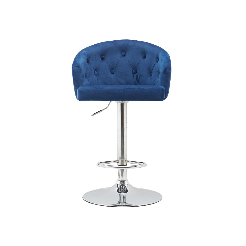 Velvet Button Tufted Bar Stool - Homio Decor