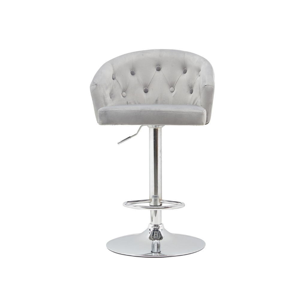 Velvet Button Tufted Bar Stool - Homio Decor
