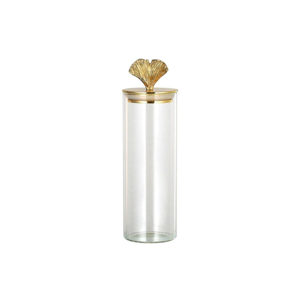 Gold Leaf Candy Jar - Homio Decor