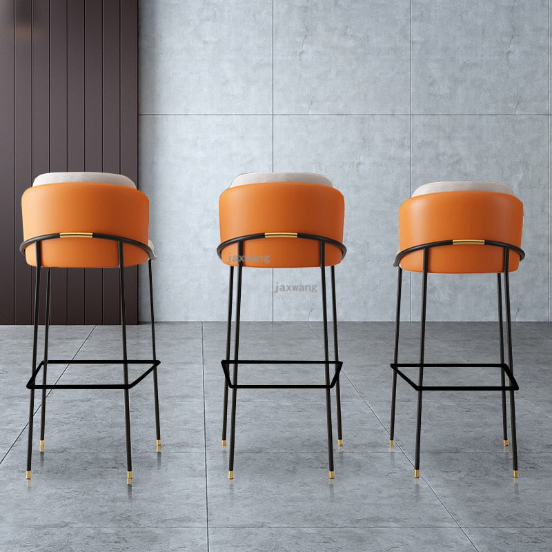 Alchemy Leather Bar Stool - Homio Decor