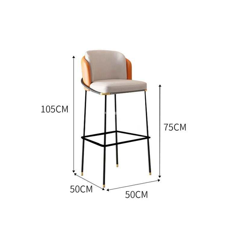 Alchemy Leather Bar Stool - Homio Decor