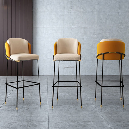 Alchemy Leather Bar Stool - Homio Decor
