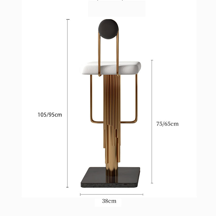 Minimalist Luxury Golden Bar Chair - Homio Decor
