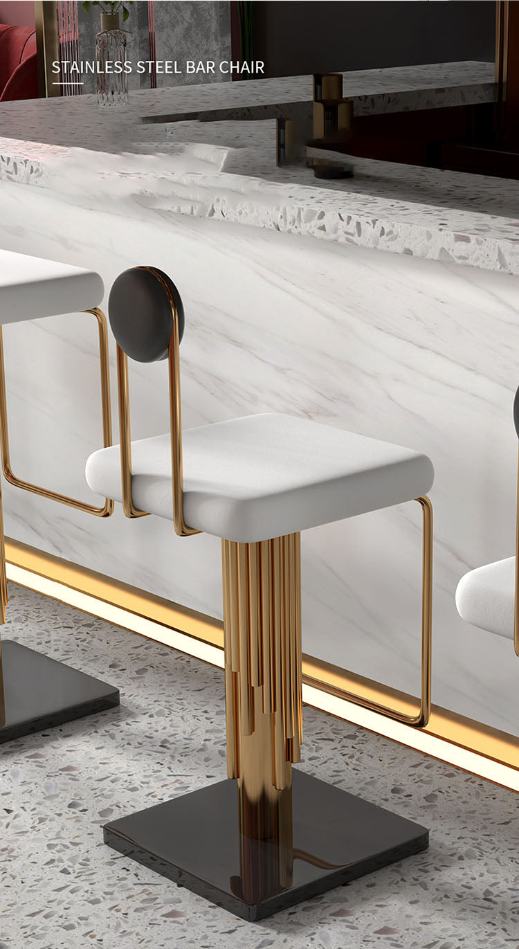 Minimalist Luxury Golden Bar Chair - Homio Decor