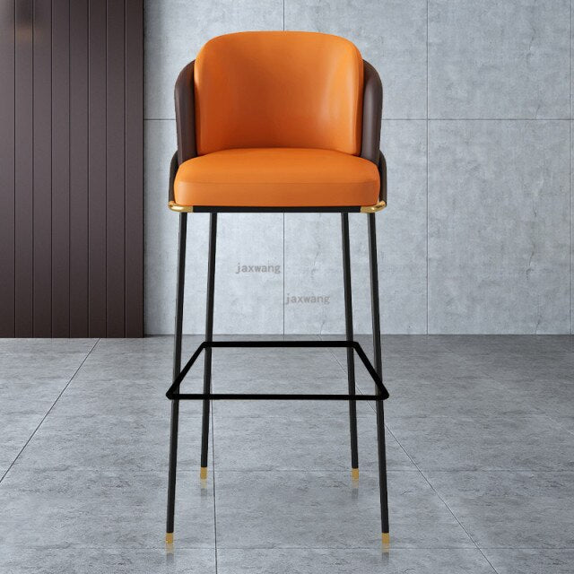 Alchemy Leather Bar Stool - Homio Decor