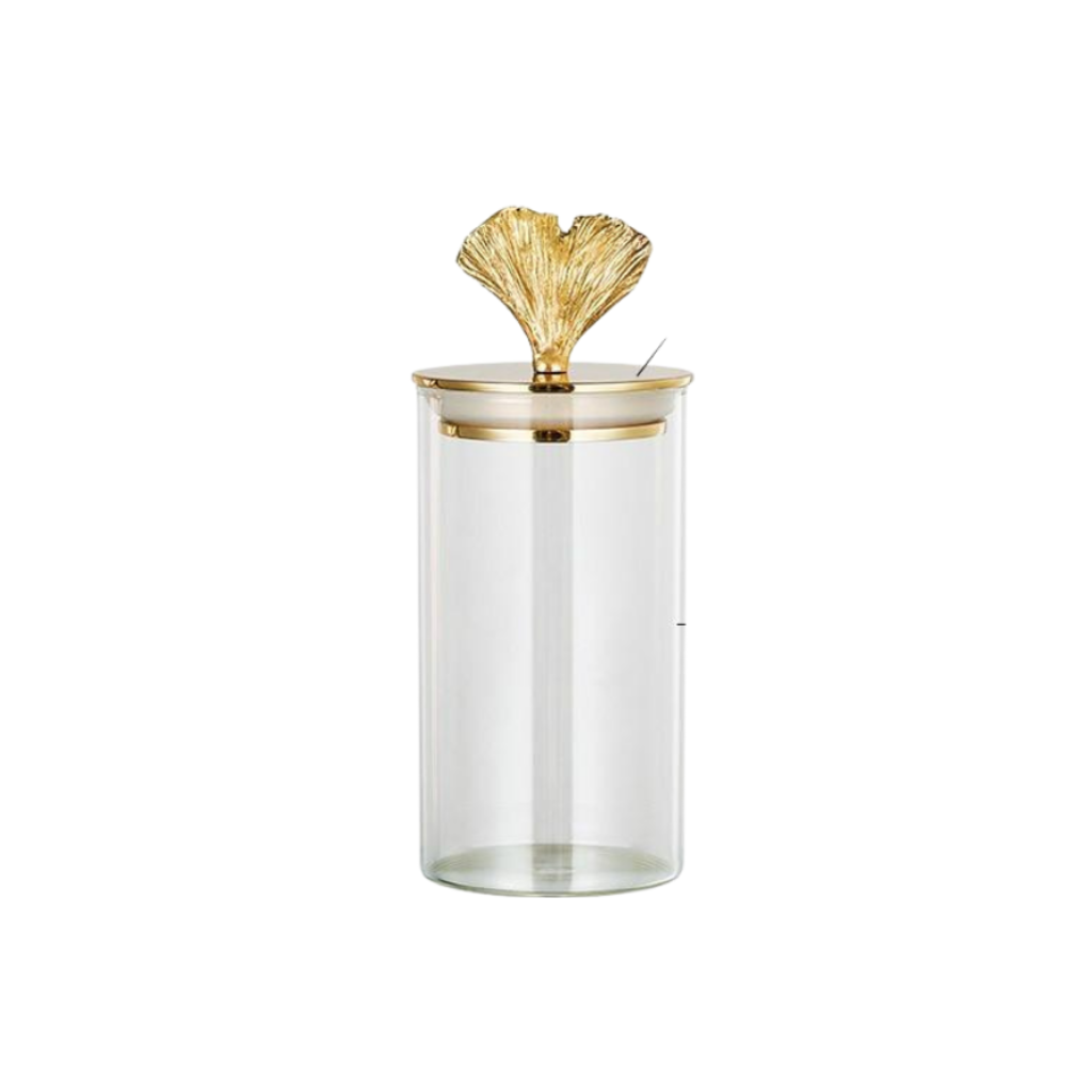 Gold Leaf Candy Jar - Homio Decor