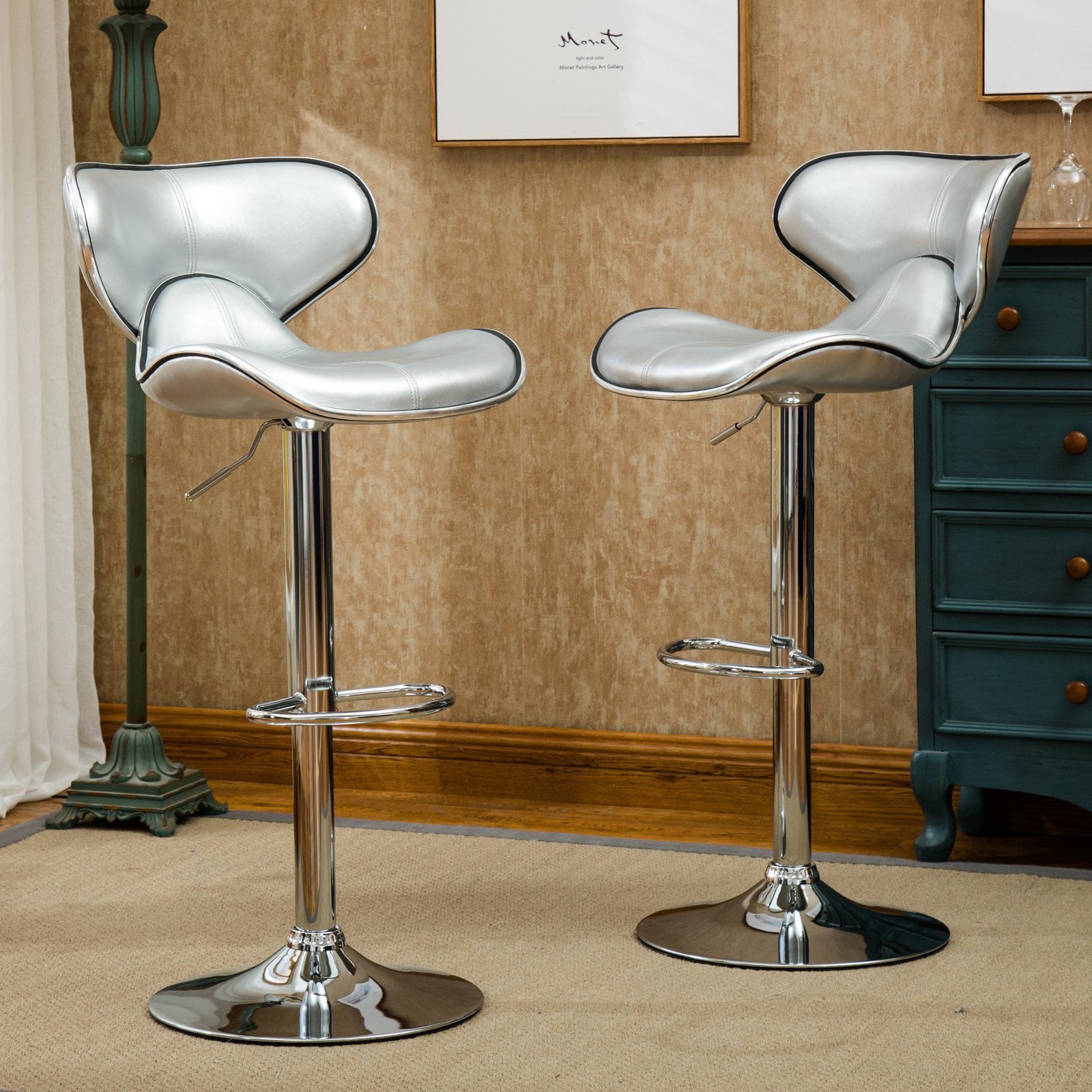 Adjustable Masaccio Bar Stool (Set of 2) - Homio Decor