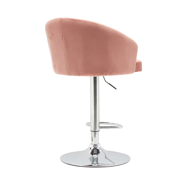 Velvet Button Tufted Bar Stool - Homio Decor