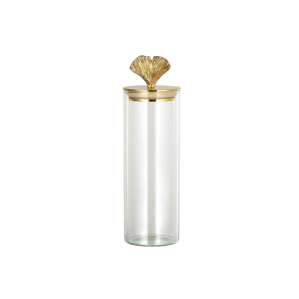 Gold Leaf Candy Jar - Homio Decor