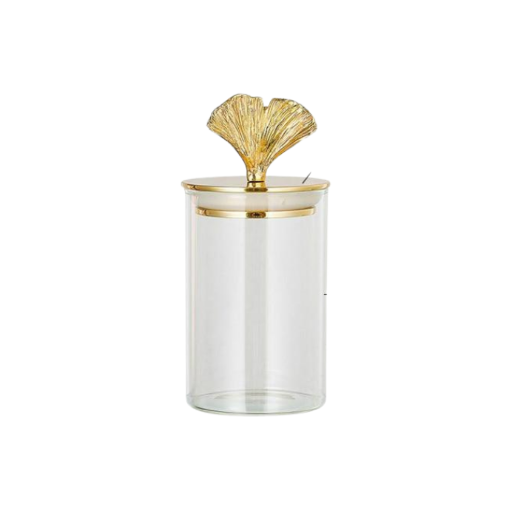 Gold Leaf Candy Jar - Homio Decor