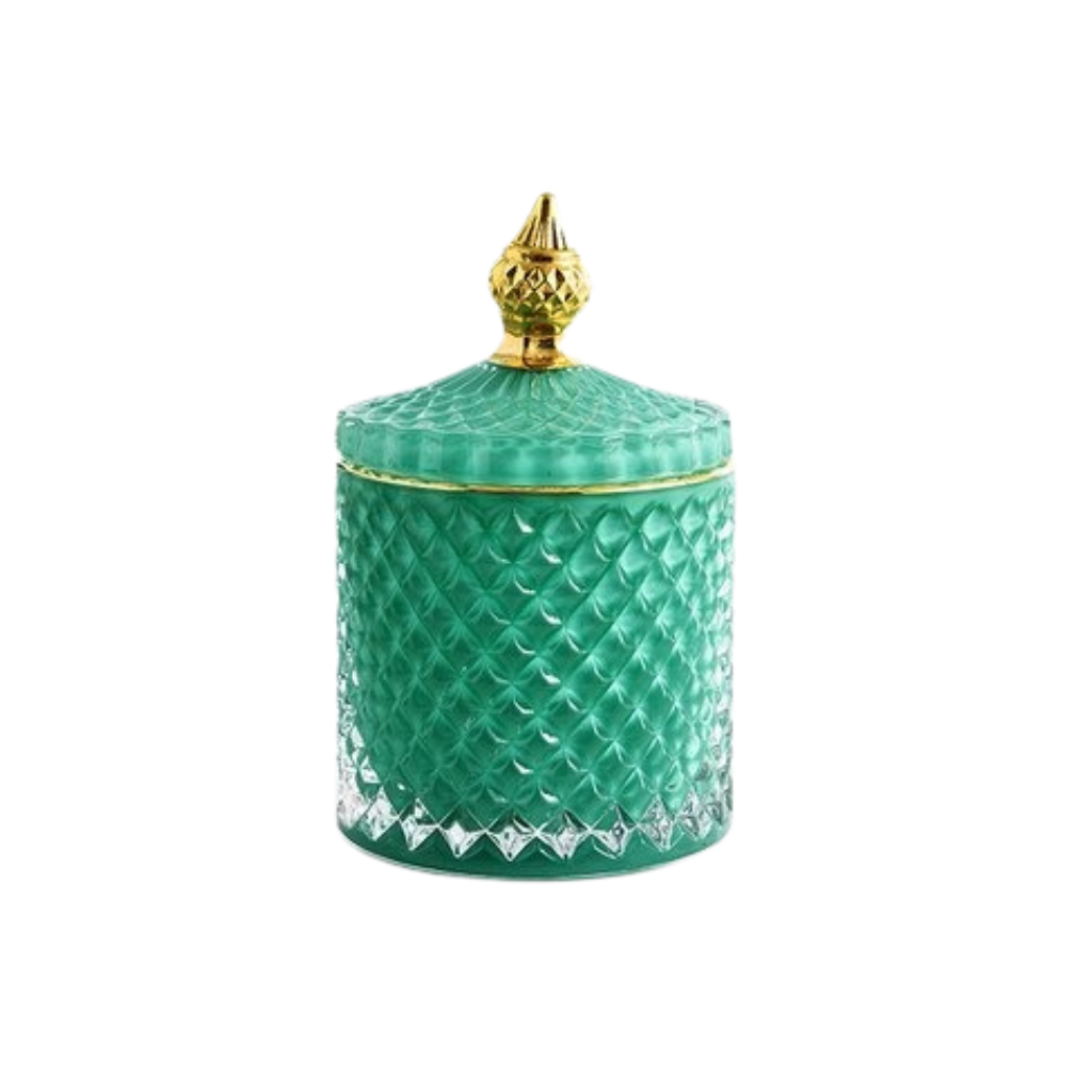 Multicolour Glass Storage Jar - Homio Decor